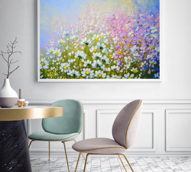 Tranh Treo Tường Vườn Hoa Trắng GEN64