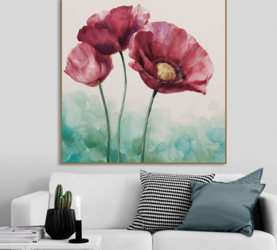 Tranh Treo Tường Hoa Tulip hồng V6-91