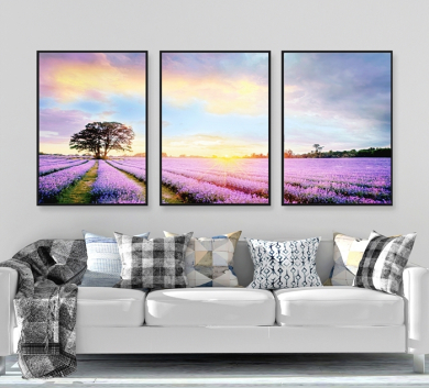 Trang Trang Trí Phong Cảnh Hoa Oải Hương V5-66