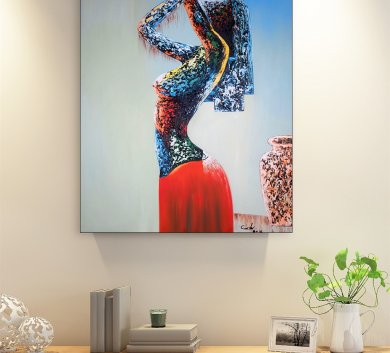 Tranh Vẽ Chân Dung Cô Gái Nghệ Thuật