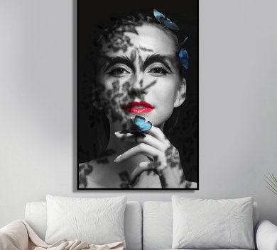 Tranh Treo Tường Cô Gái Trắng Đen