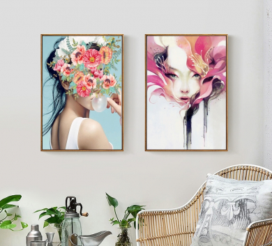 Bộ 2 Bức Tranh Cô Gái Đẹp