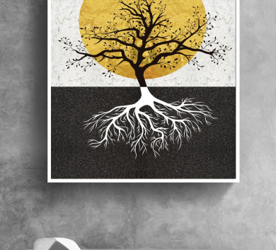 Tranh Trang Trí Cây Khô Và Én VR131