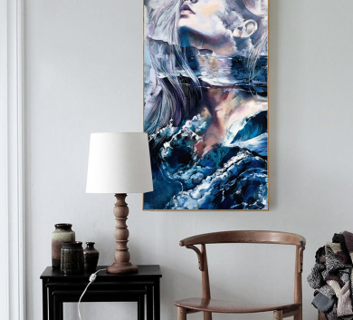 Tranh Trang Trí Chân Dung Cô Gái V901