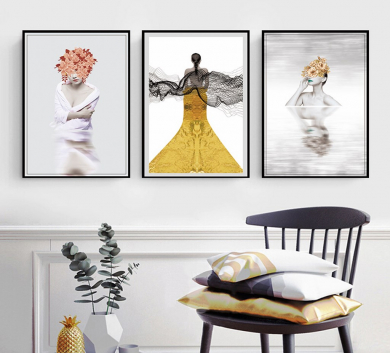 Bộ 3 Bức Cô Gái Quyến Rũ