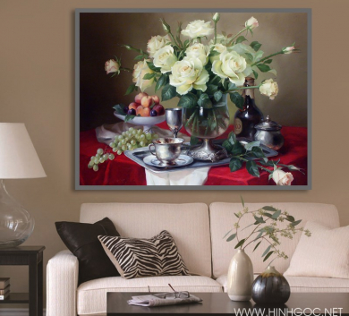 Tranh Trang Trí Bình Hoa STTV9