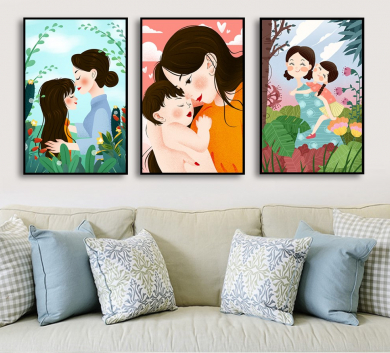 Bộ 3 Bức Mẹ Yêu Con Gái